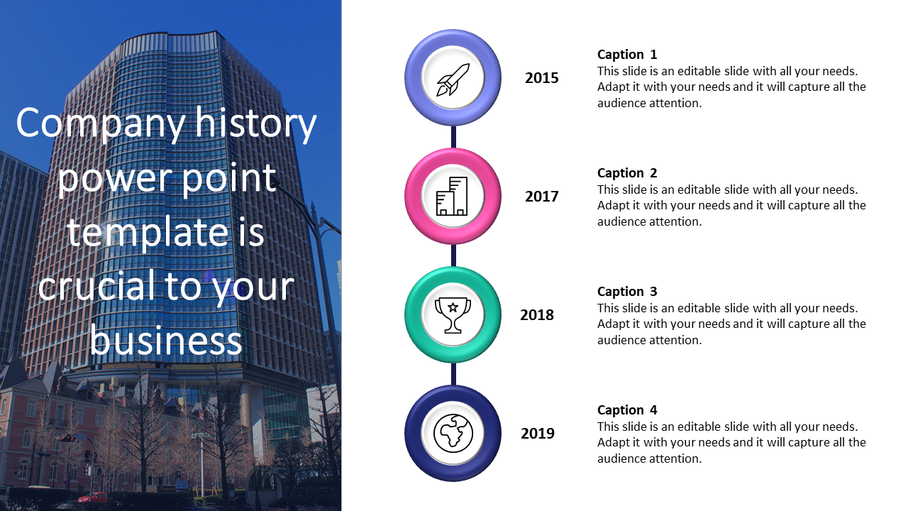 Free - Company History PowerPoint Template Presentation slides